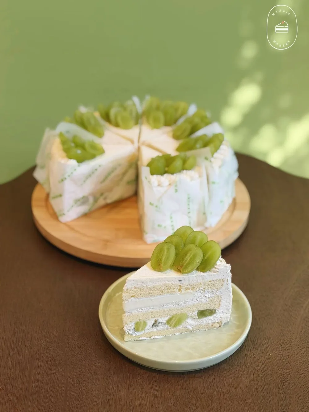 Green Grape Cake photographed at Maggie Bakery, Newmarket
