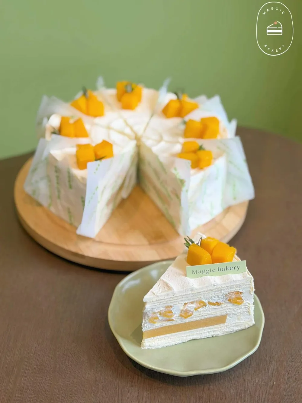 Mango Cake photographed at Maggie Bakery, Newmarket