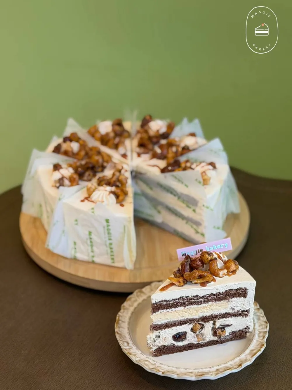 Walnut Chocolate Cake photographed at Maggie Bakery, Newmarket